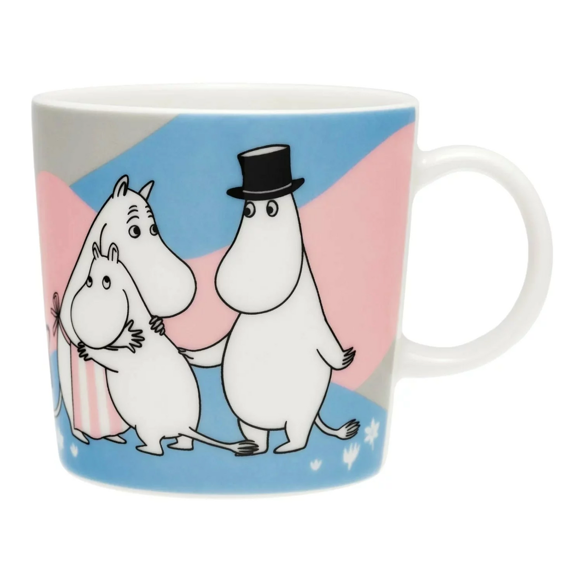 Moomin Arabia Home at Last mug 2025 featuring Moomintroll and the Moomin family