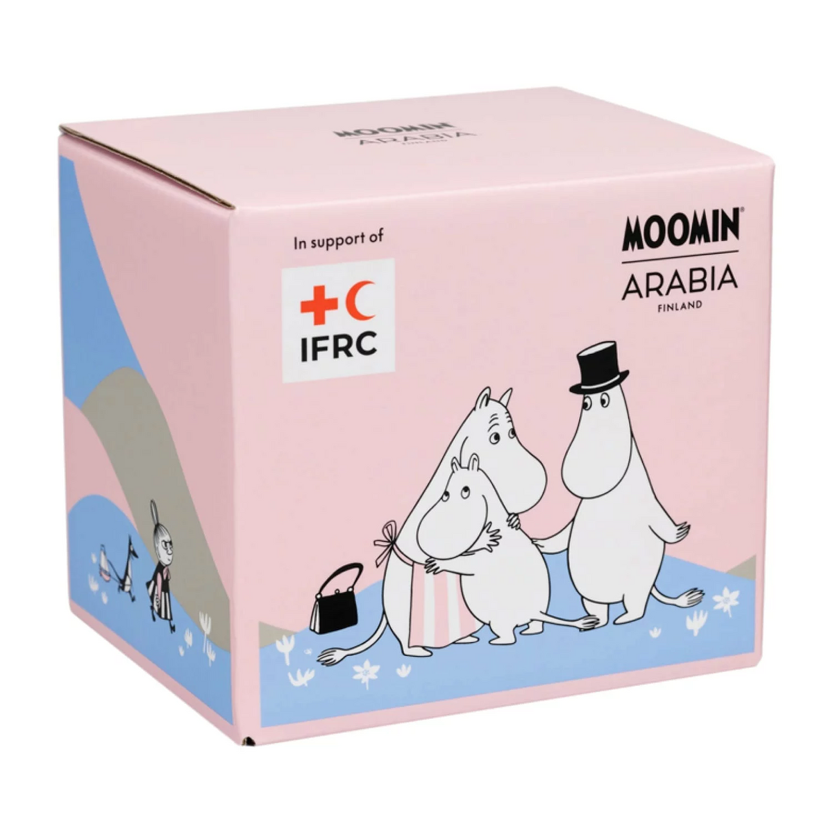 Moomin Arabia Home at Last mug 2025 featuring Moomintroll and the Moomin family