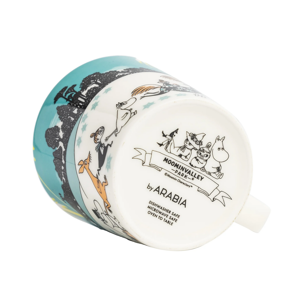 Moomin Arabia Moominvalley Park Japan mug 2023 featuring Moomin characters
